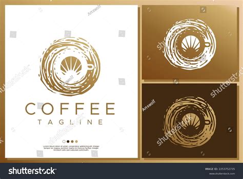 Coffee Logo Design Rise Coffee Logo Stock Vector (Royalty Free ...