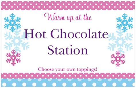 Sign Hot Chocolate Station Hot Chocolate Chocolate Hot