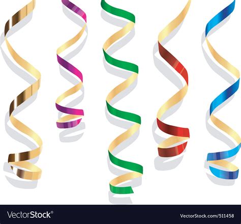 Party Streamers Royalty Free Vector Image Vectorstock