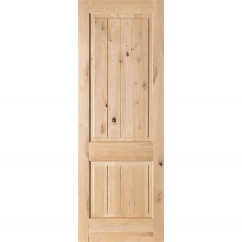 Krosswood Doors In X In Rustic Knotty Alder Panel Square Top