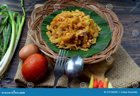 Fried Flat Rice Noodle Or Char Kway Teow Or Kwetiaw Goreng Or Kwetiau