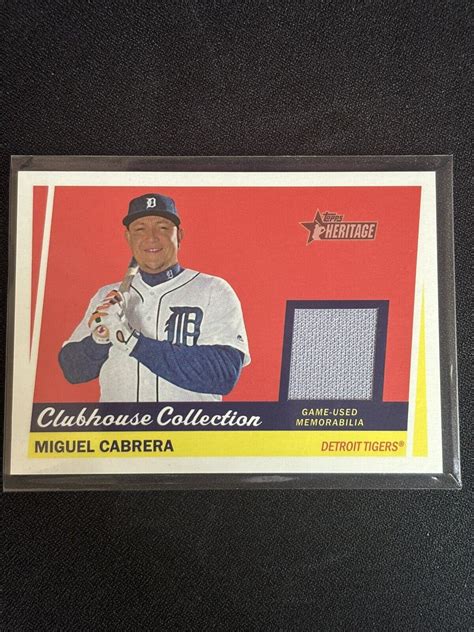 Topps Heritage Clubhouse Collection Relics Ccr Mca Miguel Cabrera