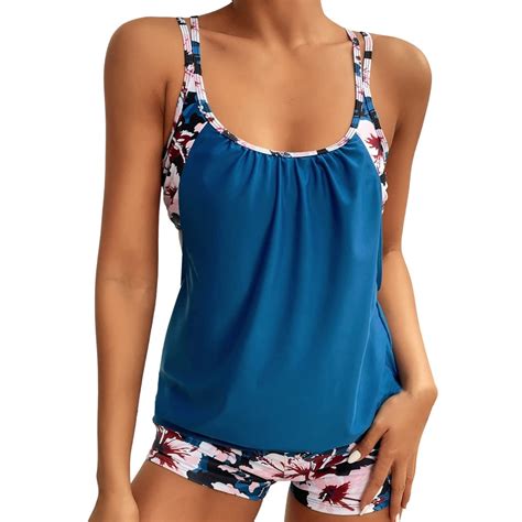 Hupom Maternity Swimsuit High Waist Shirt Dress Bikinis Bikini Holiday Bandeau Swimwear