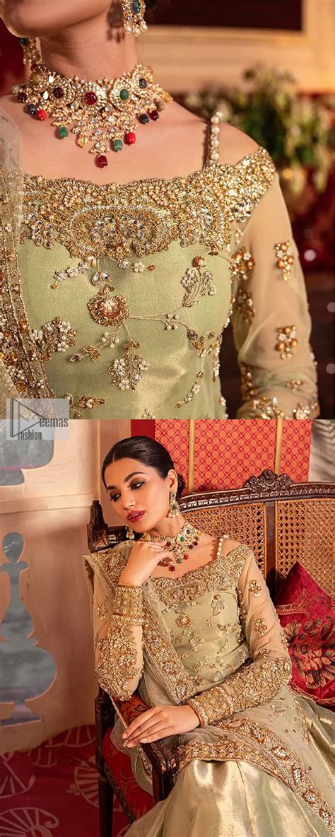 Olive Green Short Shirt Double Layer Lehenga For Mehndi Wear