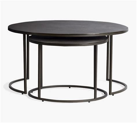 Duke Round Metal Nesting Coffee Tables Pottery Barn Nesting Coffee Tables Coffee Table