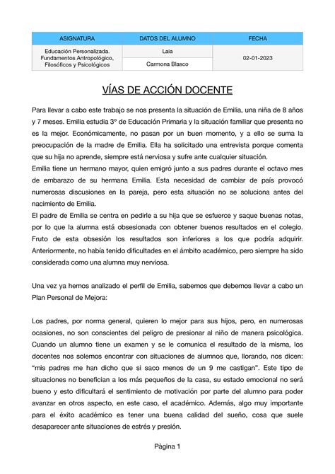 VÍAS DE AccióN Docente VÍAS DE ACCIÓN DOCENTE Para llevar a cabo este