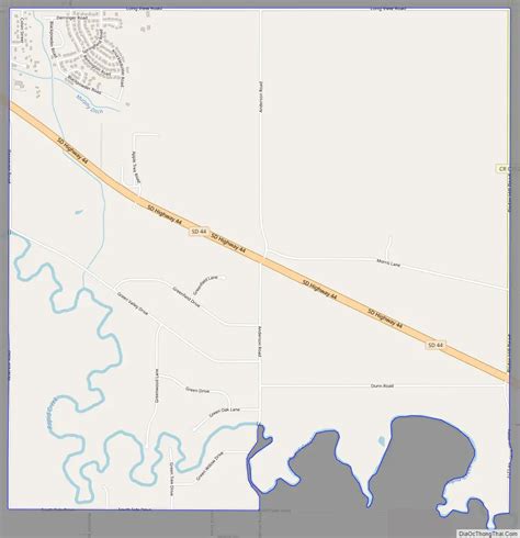 Map of Green Valley CDP, South Dakota - Thong Thai Real