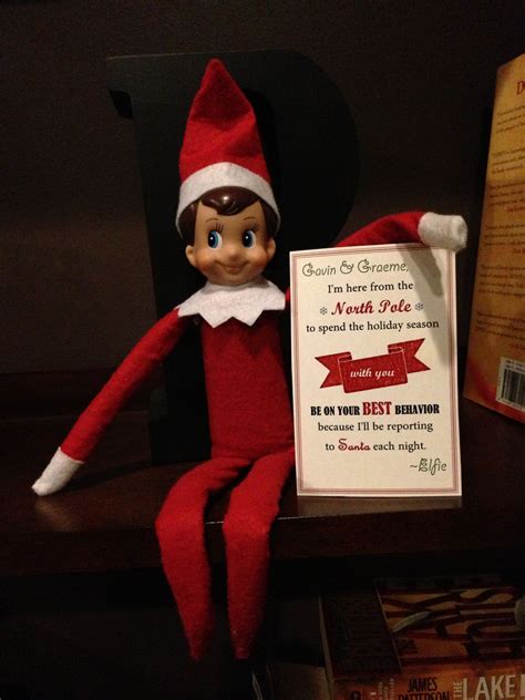 Day 1 Arrival Of Our Elf On The Shelf Elfie Elfontheshelf Elf On