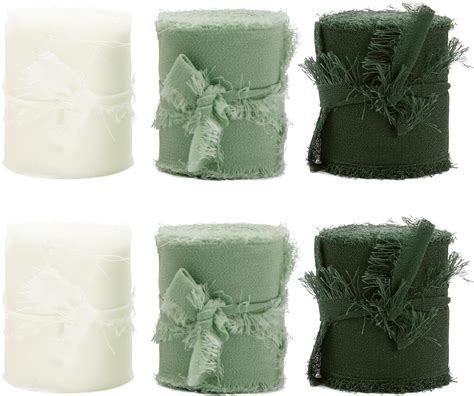 Amazon 3 Pcs Sage Green Chiffon Ribbon Wedding Decor Ribbons For