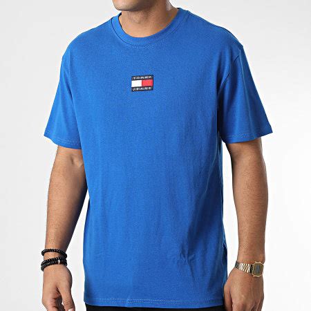 Tommy Jeans Tee Shirt Tommy Badge 0925 Bleu LaBoutiqueOfficielle