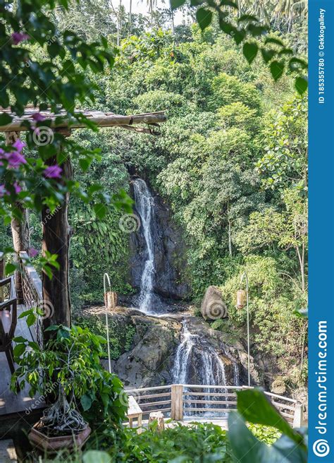 Layana Waterfall In Ubud Gianyar Bali Indonesia Stock Photo Image