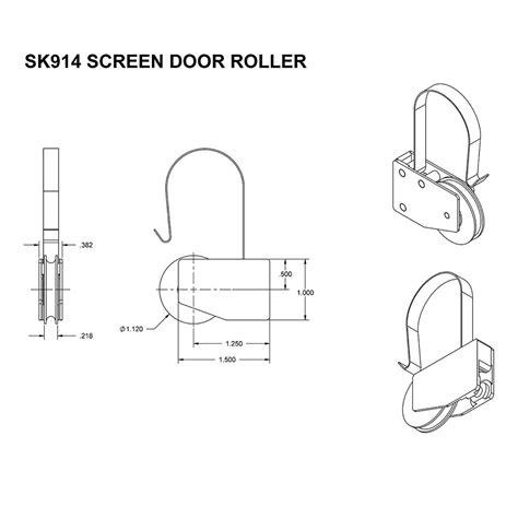 Patio Screen Door Rollers, Zinc (2-Pack)
