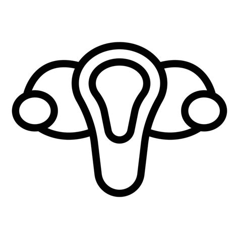 Female Uterus Icon Outline Vector Woman Ovary 15660009 Vector Art At