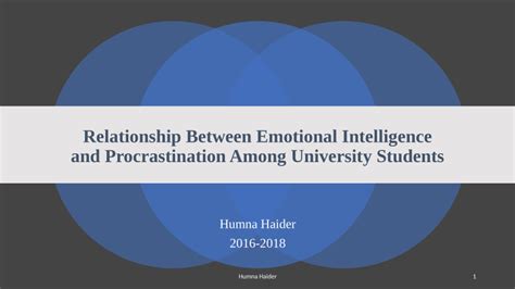 Pdf Relationship Between Emotional Intelligence And Procrastination