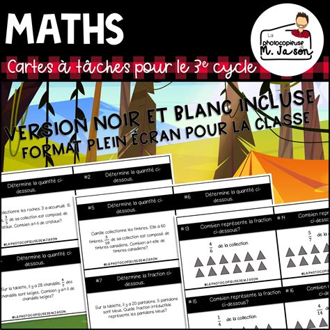 Maths Cartes T Ches Fraction Collection