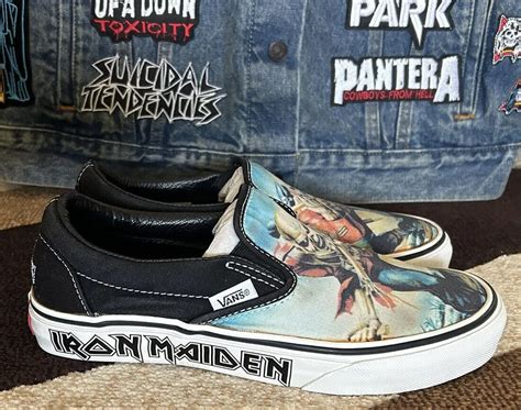 Vans X Iron Maiden Classic Slip On Metallica Slayer K Gem