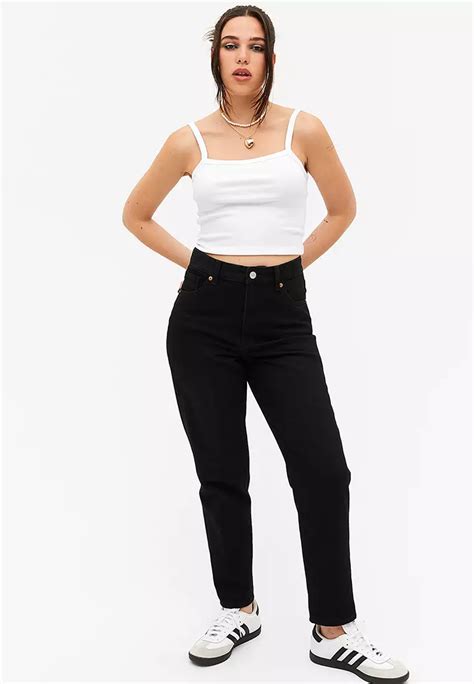 Buy Monki Taiki High Waist Tapered Jeans Online Zalora Malaysia