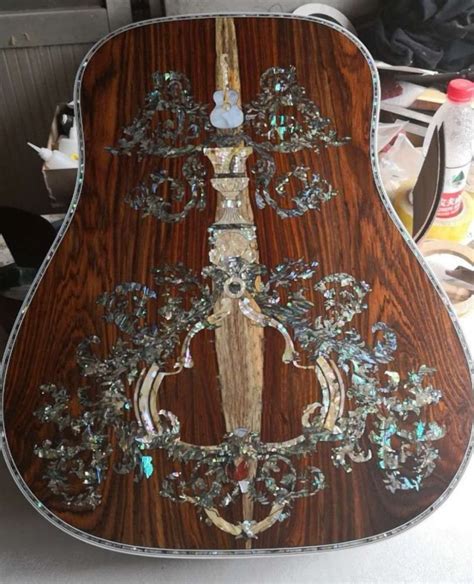 Deluxe Abalone Inlay Solid Cocobolo Acoustic Guitar