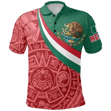 Polo Gr Fico De Mapa De La Bandera De M Xico Para Hombre Ropa De