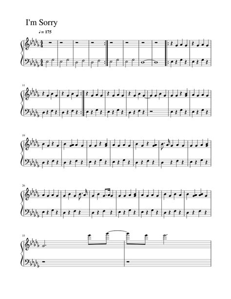 I M Sorry 26 02 18 Sheet Music For Piano Solo