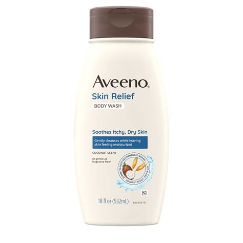 Aveeno Skin Relief Body Wash Soothing Coconut Scent Triple Oat