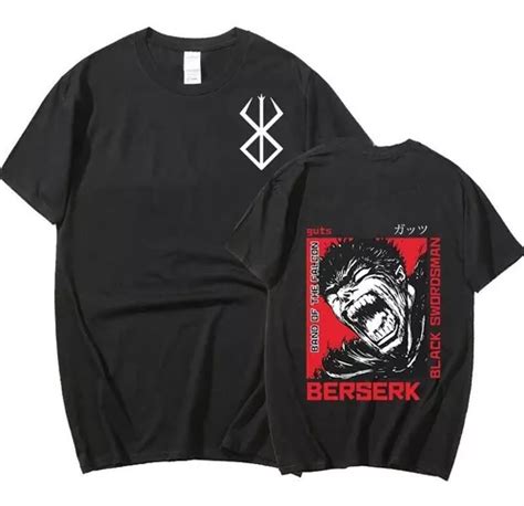 Berserk Guts T shirt Hombre Camiseta 100 Algodón Manga Cort Cuotas