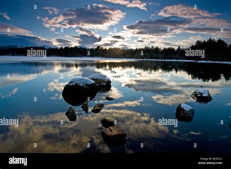 Loch Morlich Skyscape In The Cairngorms National Park Aviemore