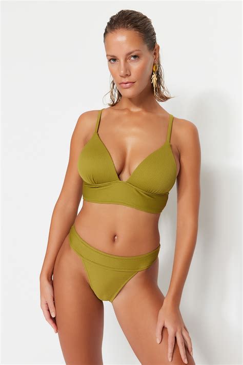 TRENDYOLMİLLA Yeşil Dokulu Bikini Altı TBESS BA Fiyatı Yorumları Trendyolmilla