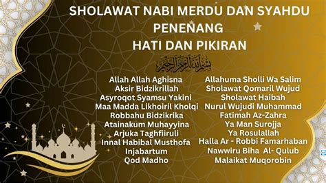 SHOLAWAT NABI MERDU DAN SYAHDU PENENANG HATI DAN PIKIRAN YouTube