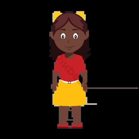 Young Black Girl Cartoon