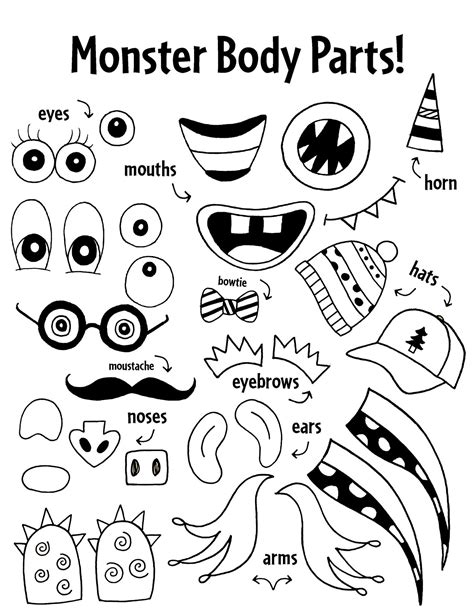 Build A Monster Printables - udlvirtual.esad.edu.br
