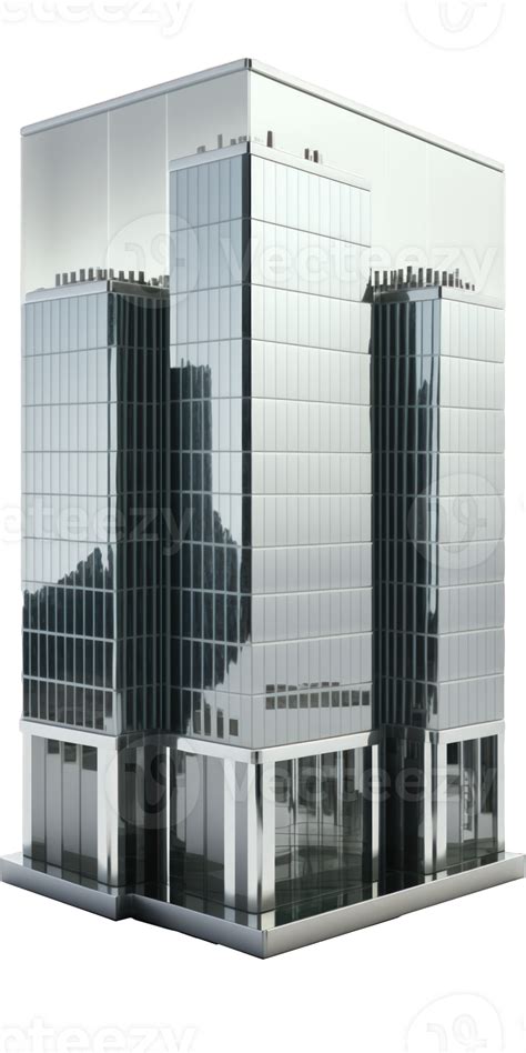 This Striking Image Features A Stunning Glass Skyscraper Set Against A