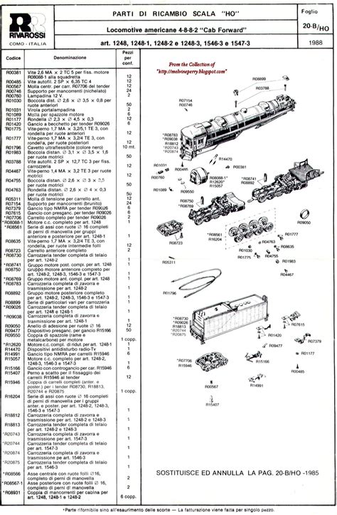 Solved Parts List And Diagram Of Of Ho Rivarossi 4 8 8 2 Fixya