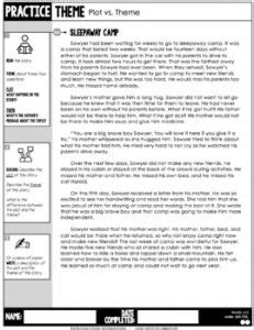 Reading Strategy Groups Plot Vs Theme Freebie