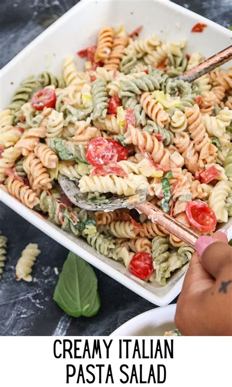 Italian Dressing Pasta Salad Pasta Salad Dressing Recipe Creamy Pasta