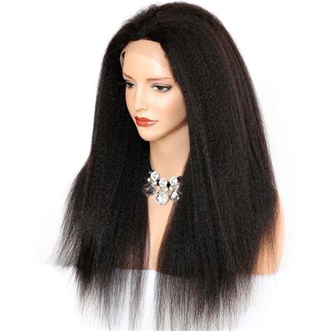 Kinky Straight Blown Out Human Hair 13 X 6 Lace Front Wig Ywigs