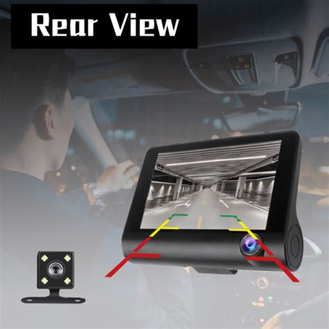 Touch Screen Dash Cam P Dual Lens Car Dvr Recorder Front And