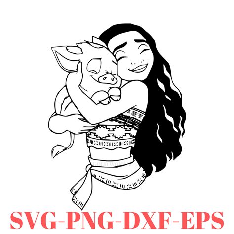 Moana Svgpngdxfepspdf Moana Silhouette Svg Moana Clipart Svg File