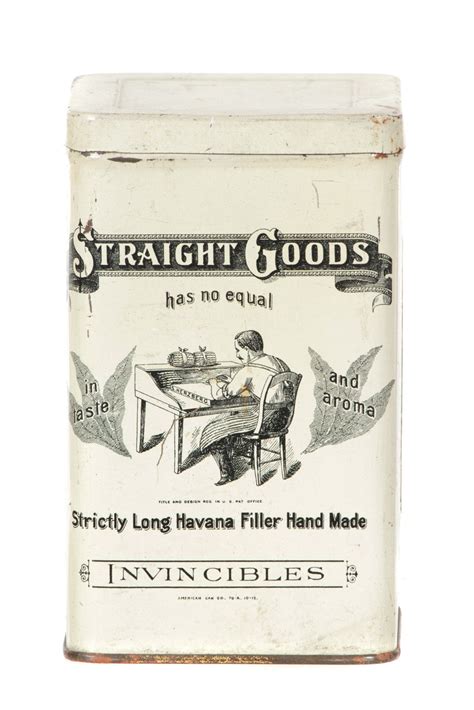 Antique Advertising Straight Goods Cigar Tin • Antique Advertising