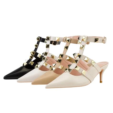 Romeins Sexy Nude Avond Klinknagel Damesschoenen T Strap Cm Naaldhakken Stiletto Spitse