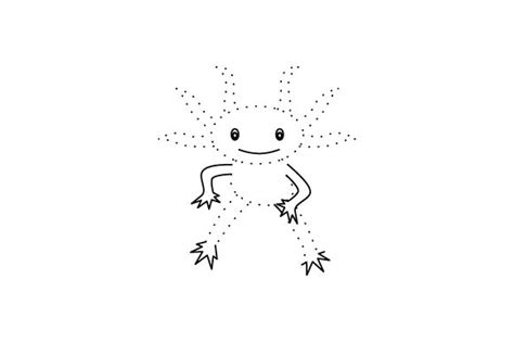 Dot To Dot Axolotl Svg Cut File By Creative Fabrica Crafts · Creative