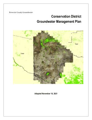 Fillable Online Conservation District Groundwater Management Plan Fax