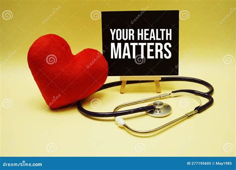 Your Health Matters Text Message And Stethoscope On Yellow Background