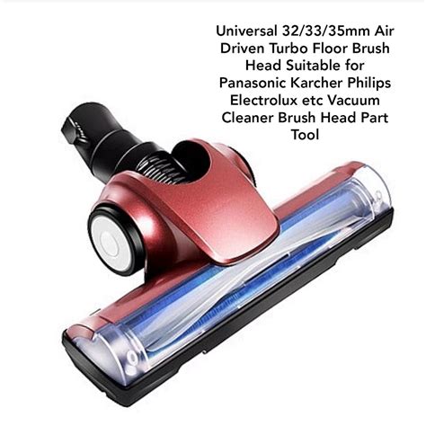 Universal 32 33 35mm Air Driven Turbo Floor Brush Head Suitable For