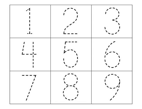 Dotted Numbers For Tracing