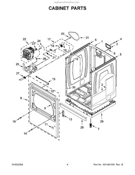 Parts For Maytag MED7230HW1 Cabinet Parts AppliancePartsPros