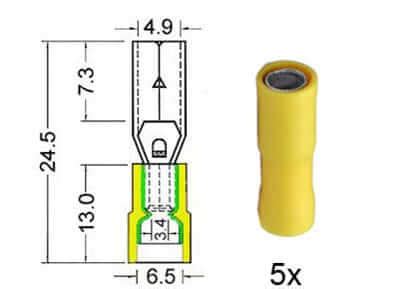 Rundsteckh Lse Isoliert Mm Gelb Carhifi B Nde