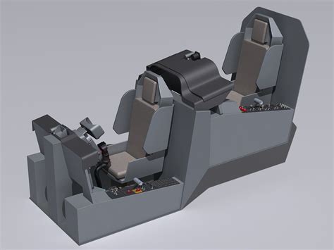 3d model ah-64d cockpit