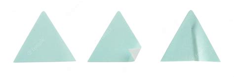 Premium Photo | Blue triangle shape sticker label set isolated on white ...