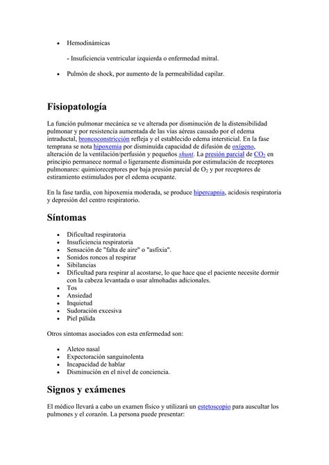 Un edema pulmonar es una acumulación anormal de líquido en los pulmones